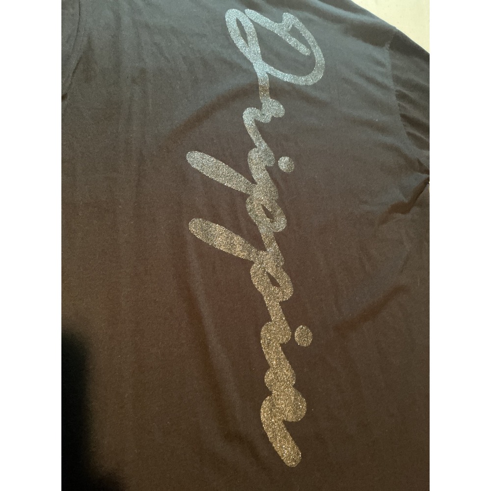 One Color Nation Mens Drippin Glitter Graphic T-Shirt Black Silver King Large - Picture 11 of 11